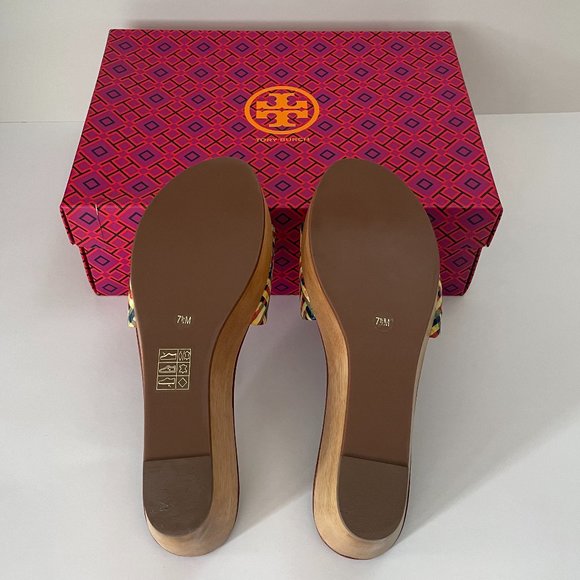 Tory Burch Ines 80 MM Wdge Slide Sandals - Picture 8 of 10